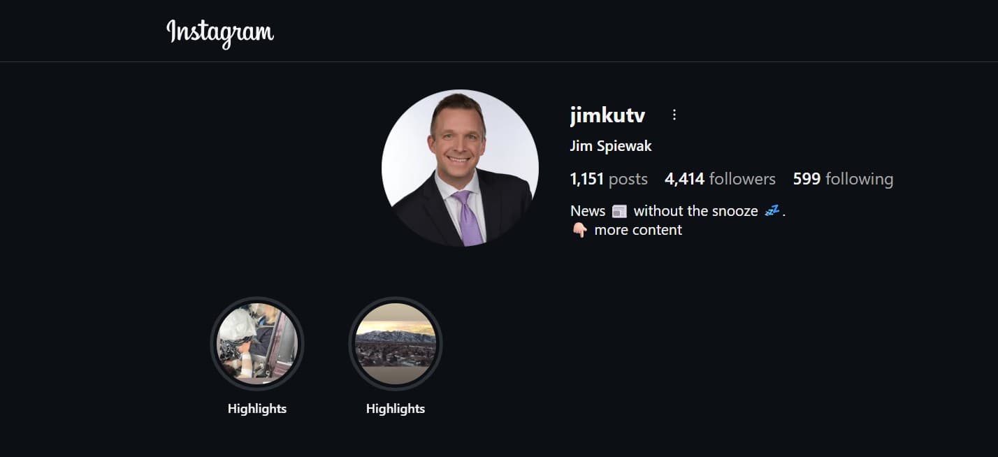 Instagram profile — @jimkutv